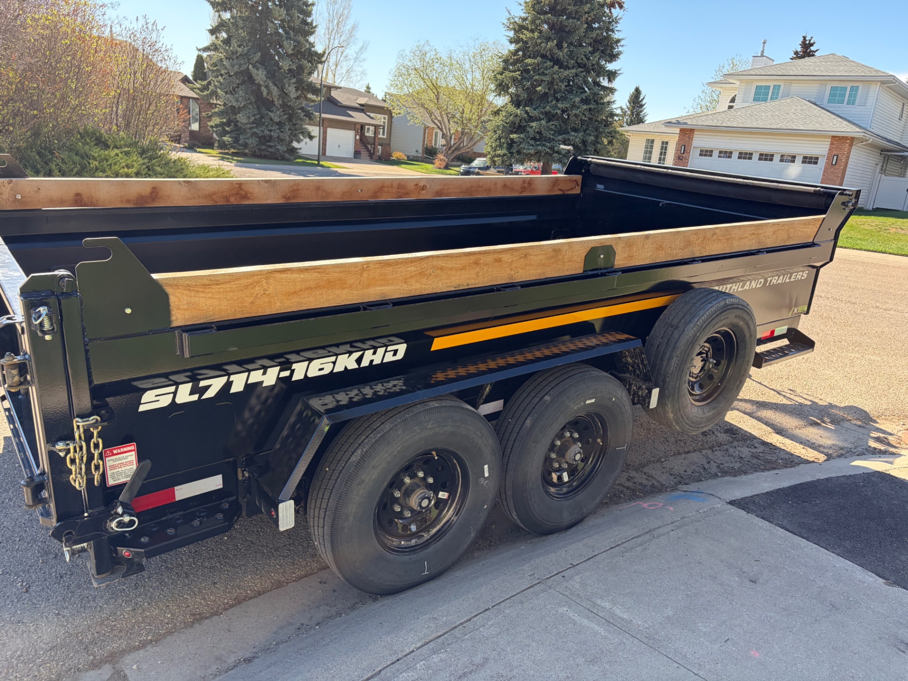 Loaded dump trailer ready to haul